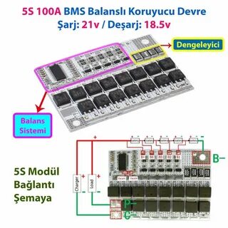 Плата bms 5s 100a
