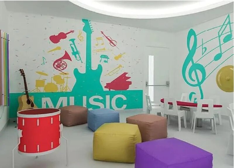 современный интерьер детского сада.