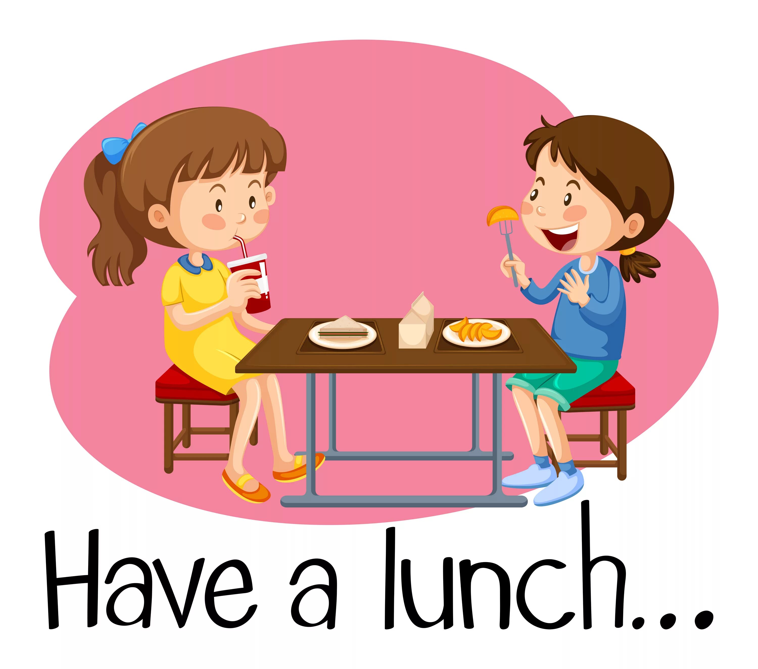 I had dinner with them. Ужинать картинки для детей. Английский обед иллюстрация. Have Breakfast lunch. To have lunch.
