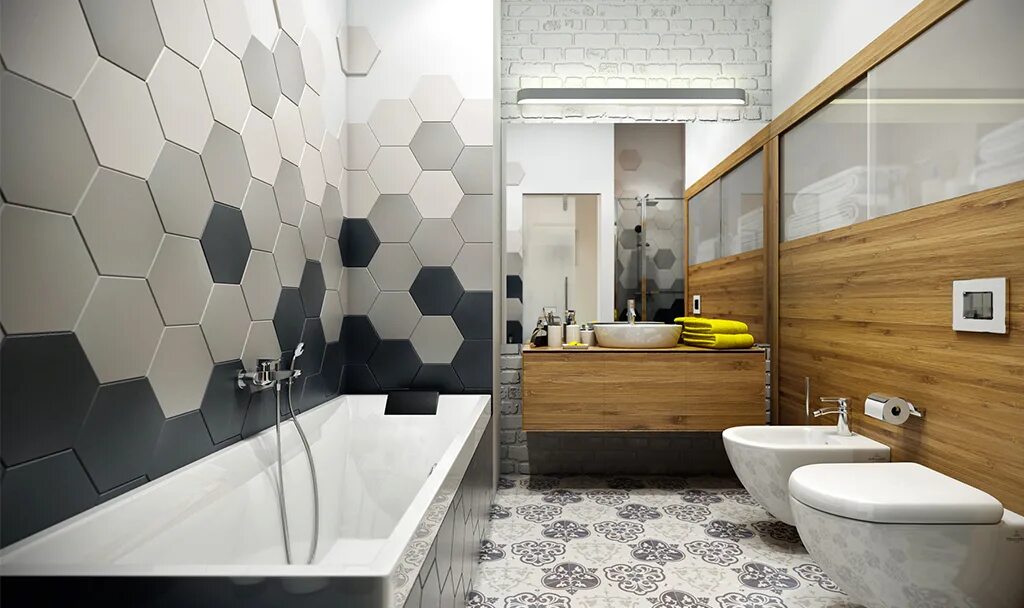MODERN BATHROOM SCENE 3D MODEL on Behance