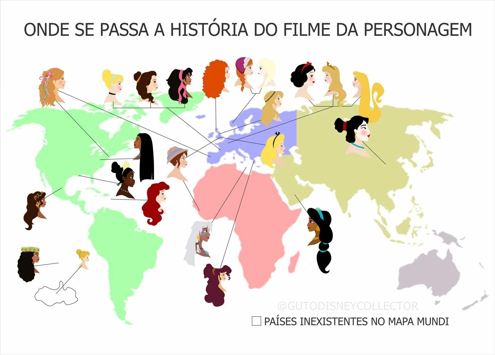 Карты с принцессами Диснея. Где живут Диснеевские принцессы карта. Где живут принцессы.
