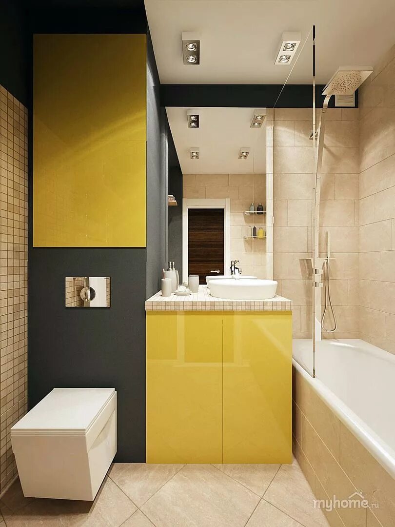 Сочетание серого и желтого в интерьере Bedroom wall colors, Country house decor,