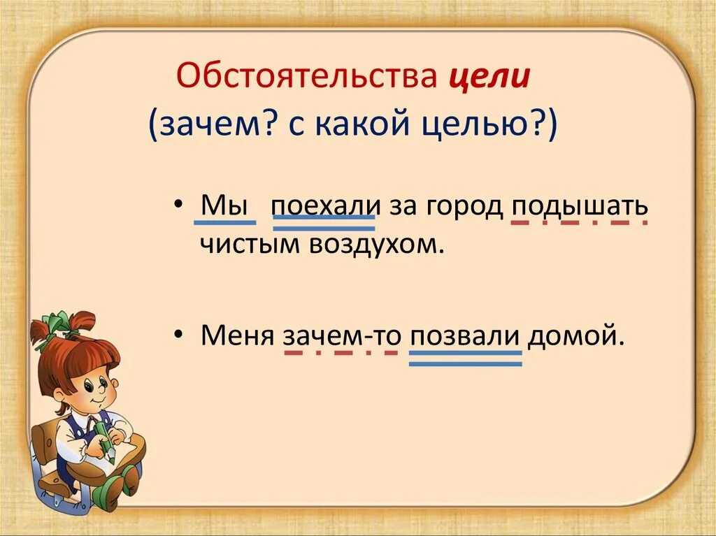 Обстоятельство. Обстоятельство правило 5 класс. Что такое обстоятельство в русском языке 5 класс. Обстоятельства 3 класс русский. Обстоятельство цели право