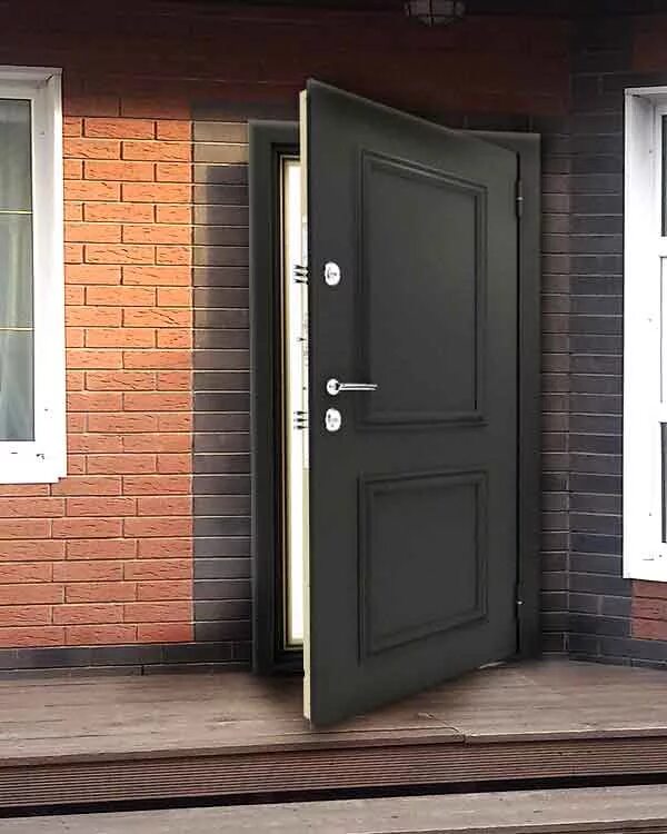 Уличная дверь для загородного дома купить. Входная металлическая дверь k700. Термо дверь входная в частный дом. Двери входные с терморазрывом с остеклением рал 7024 для частного. Входные двери с терморазрывом для загородного.