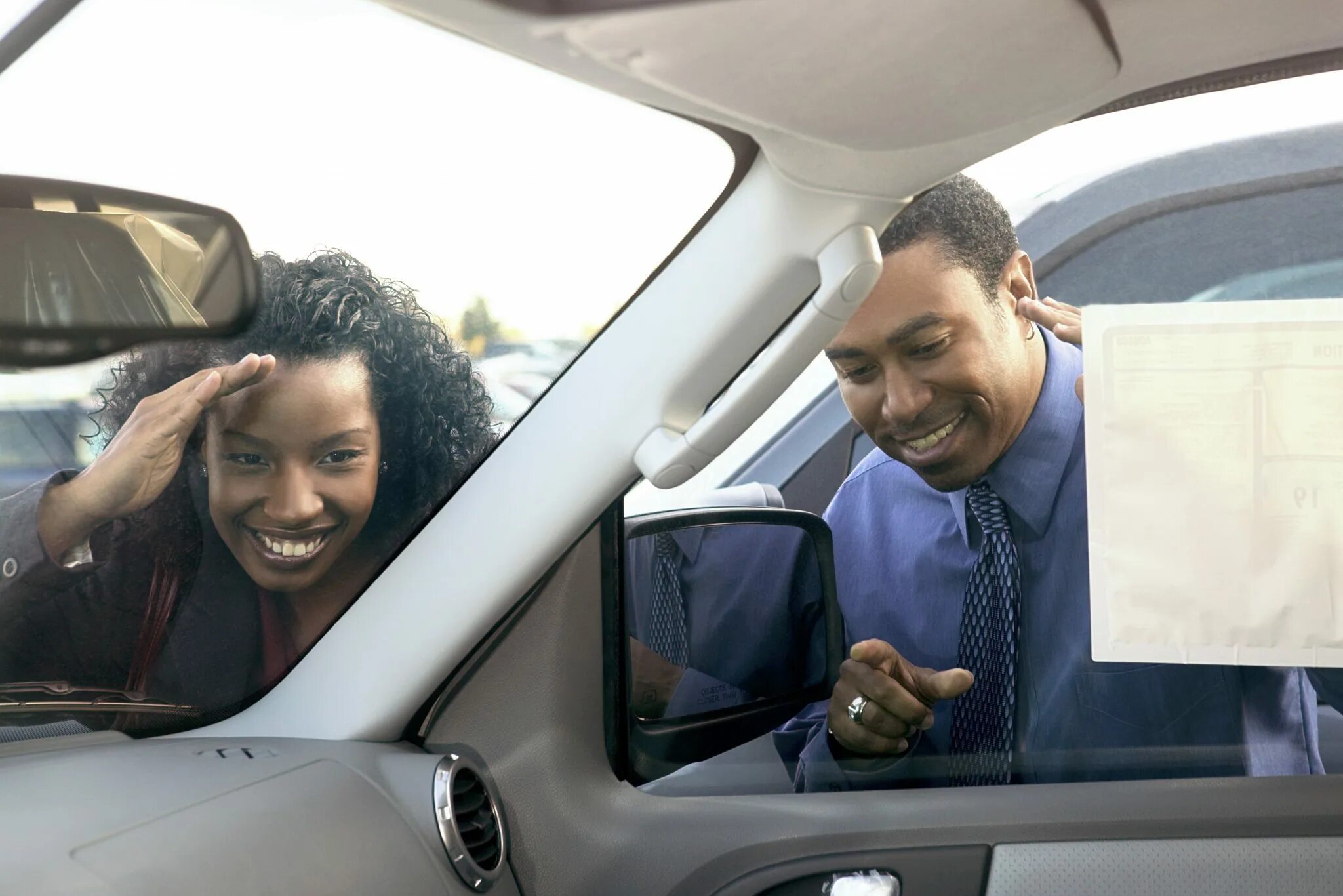 Person buying car. Can't afford buying a New car. What to look for when buying a New car. To be in the car.