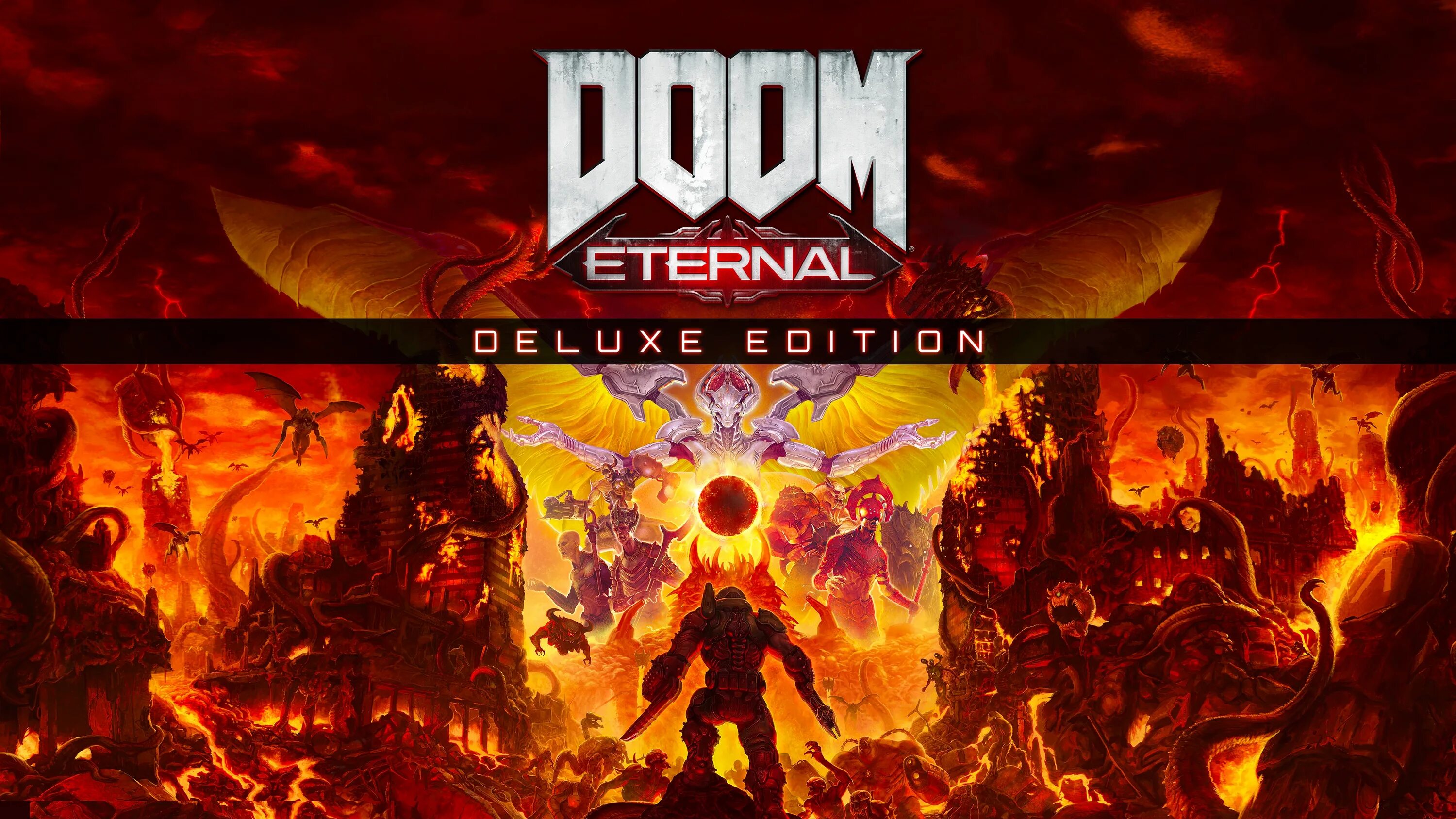 Дум этернал длс. Doom Eternal Deluxe Edition. Doom Eternal [ps4, русская версия]. Doom Eternal Deluxe Edition ps4. Doom Eternal Deluxe Edition обложка.