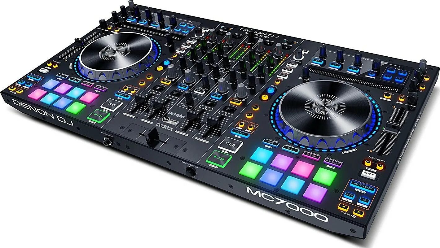 Дж установка. Denon DJ mc7000. DJ контроллер Denon. Пульт Denon DJ. DJ контроллер Denon mc4000.