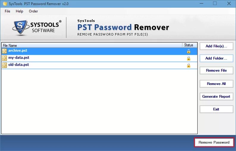 Password files. Pstpassword это. remove password. pst файл. systools активация.