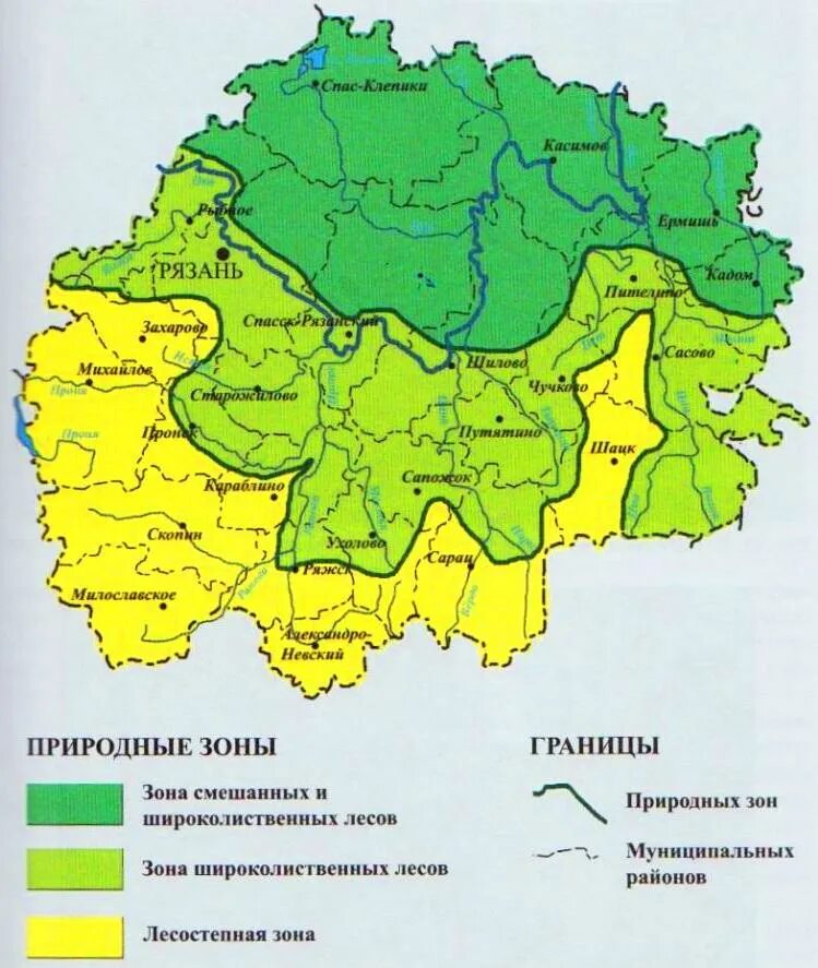 Рязанская область какая природная зона
