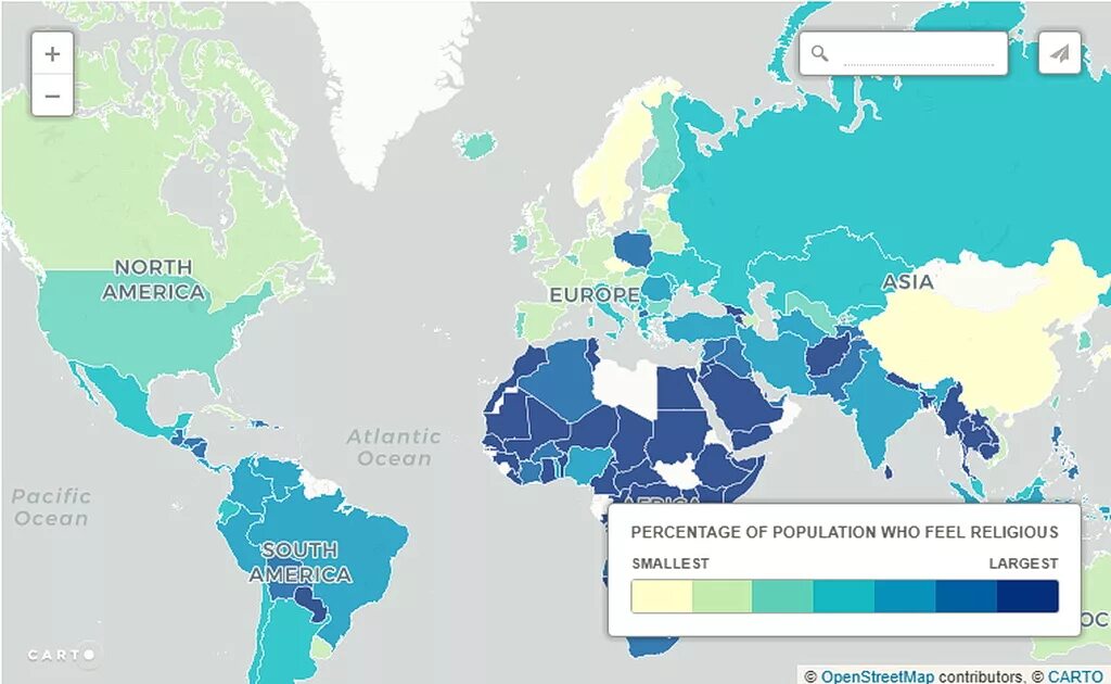 Самые религиозные страны карта. Процент верующих в мире карта. Самые нерелигиозные страны. Уровень религиозности карта.