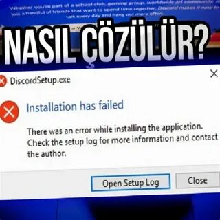 Ошибка при установке дискорд installation