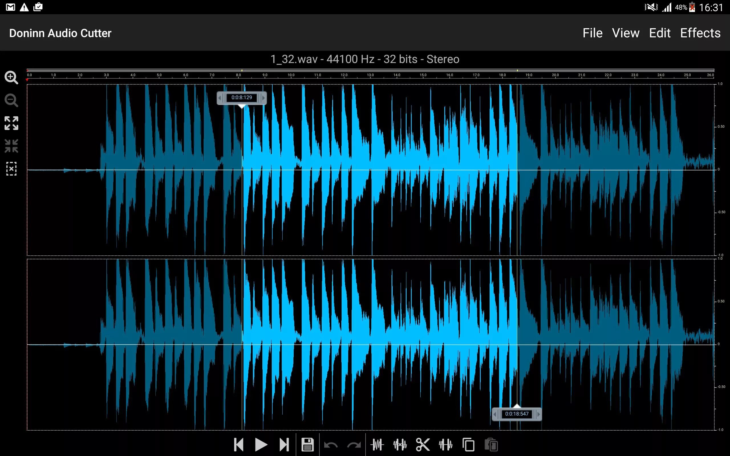 Audio file. Звуковые редакторы. audio editor. doninn audio editor.