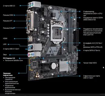 Материнская плата asus prime h610