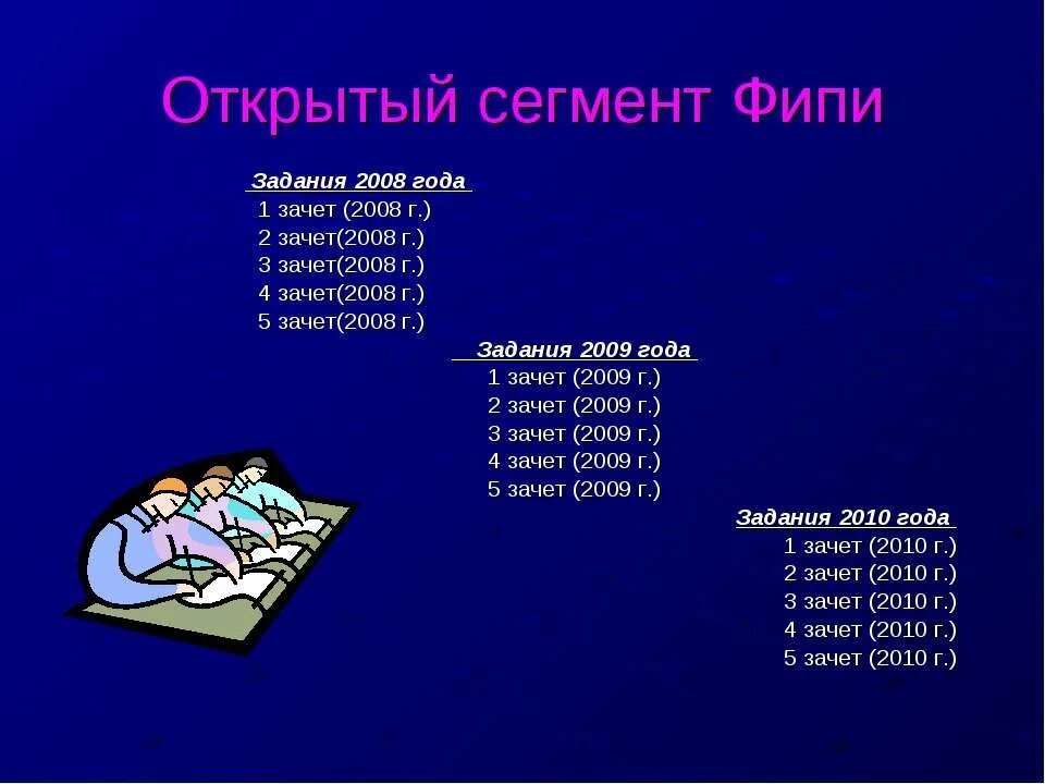 Открытый сегмент. Открытый сегмент фипи.