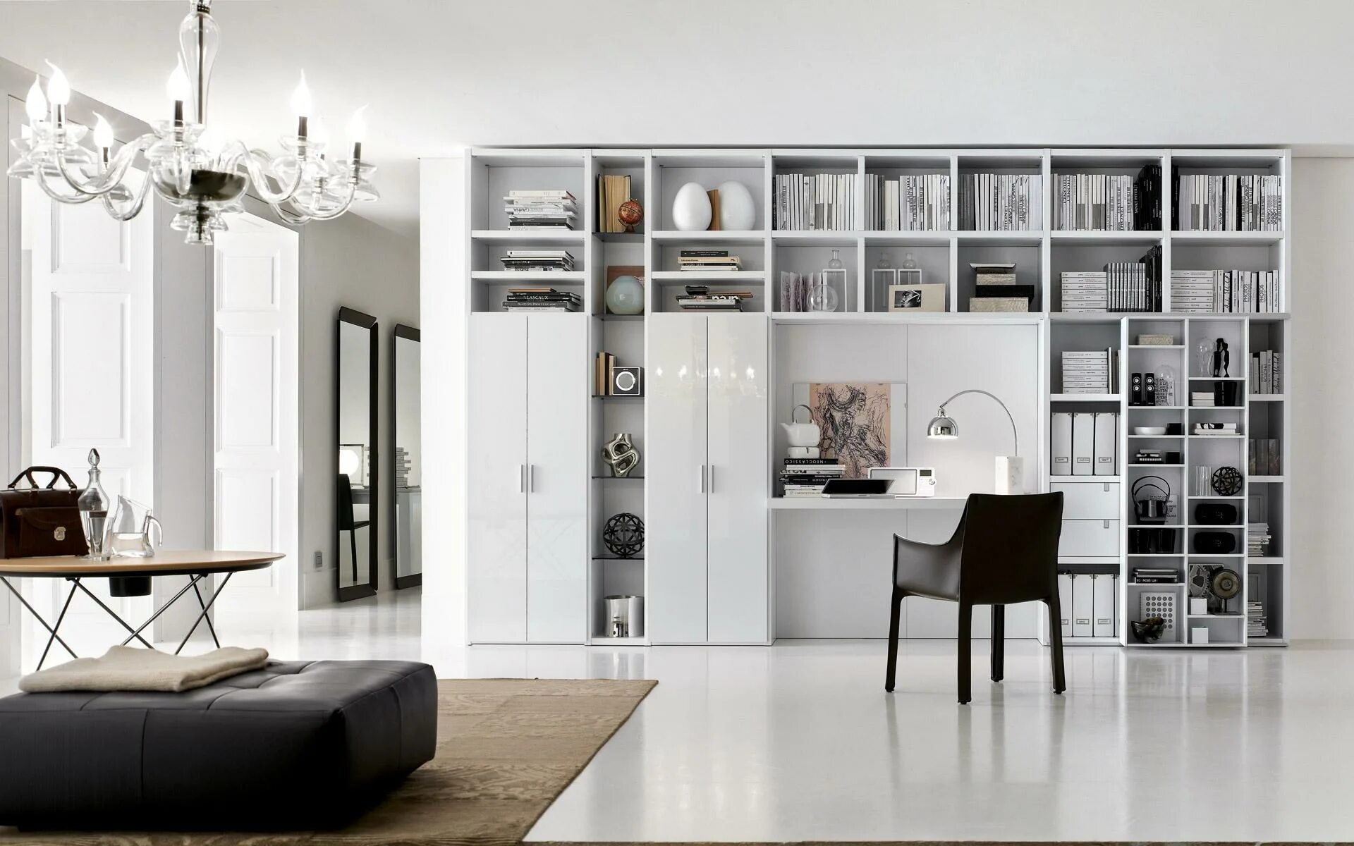 книжный шкаф фелипе гранди белый. модульная гостиная лючия. стеллаж книжный. стеллаж со стенкой. стеллаж со стенкой.