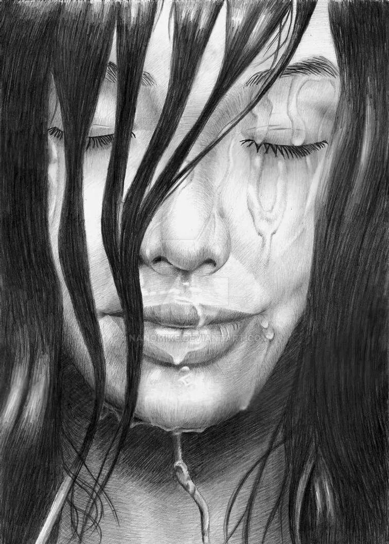 Рисунок плачущего