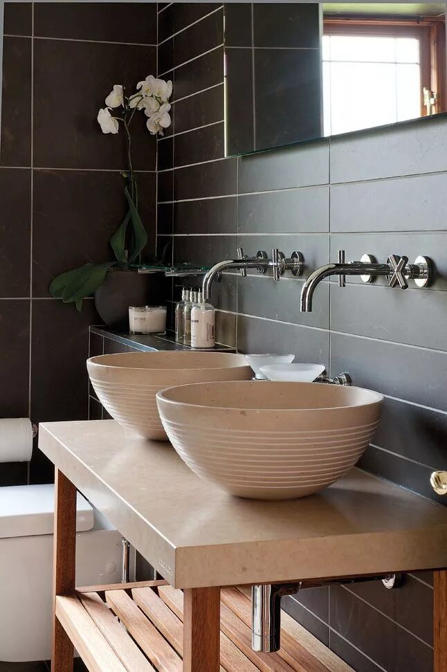 Concrete Trough Double Bathroom Sink Native Trails Rectangular sink bathroom, Dr