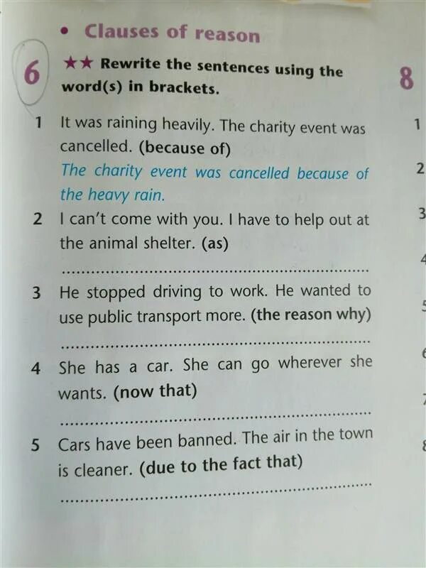 Join the sentences using the words. Rewrite the sentences using. Rewrite the sentences using the Words in Brackets. Rewrite the sentences using the verbs in Brackets. Complete the sentences using the Words in Brackets.