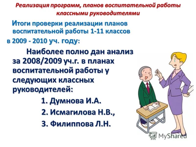 Реализация планов воспитательной работы классных руководителей. Оценка результативности воспитательной работы определяется. Реализация планов воспитательной работы классных руководителей. Программа воспитательной работы классного руководителя. Программы воспитания /воспитательной работы:.