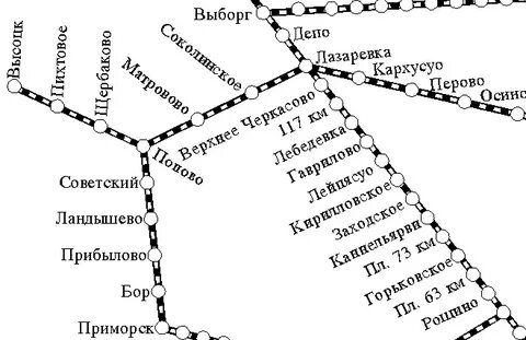 Москва выборг поезд остановки