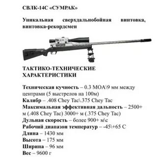 Снайперские винтовки характеристика