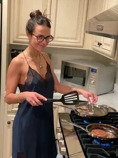 Jordana Brewster Cooking in Lingerie.