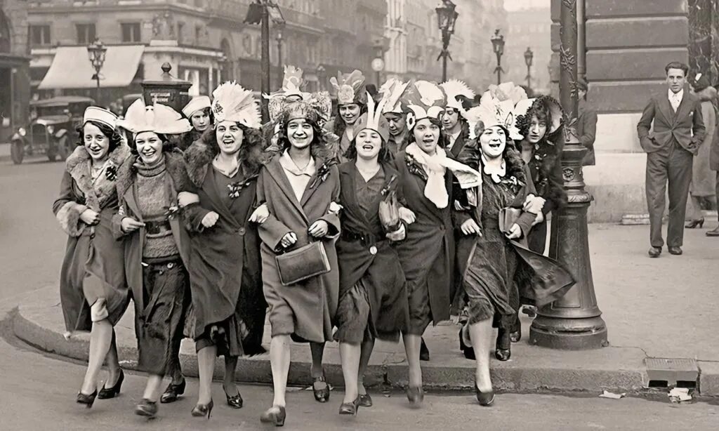 Четверо работниц. Манифестация 28 февраля 1908 Нью Йорк. Суфражистки 1908.