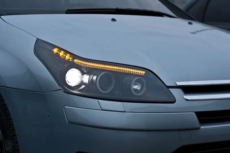 Citroen c4 тюнинг фар Автостайлинг для Citroen c4l фары 2013-2015 Citroen C4L светодиодный ные фары DR