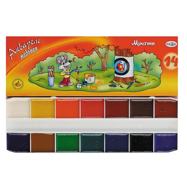 Акварель 14. Акварель 14 цветов. Краски 06 цв аквар zoo б/к луч. 14с1039-08. Медовая краска для рисования.