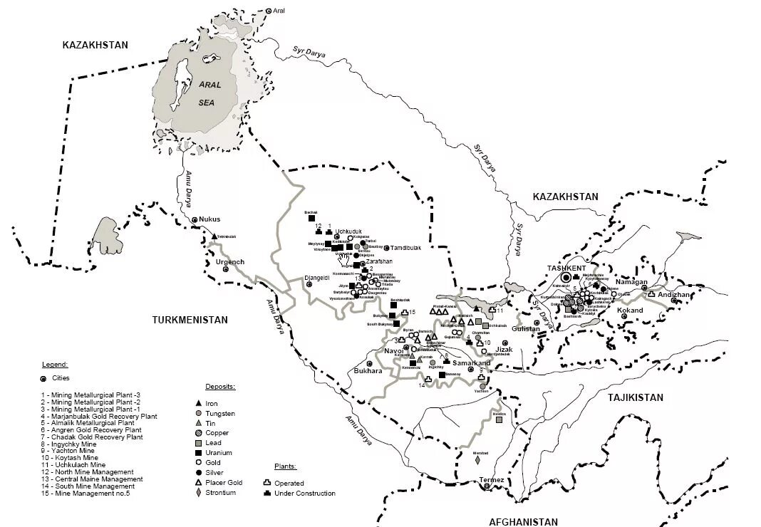 Ископаемые средней азии. Природные ресурсы Узбекистана карта. Карта полезных ископаемых Узбекистана. Карта природных ископаемых Узбекистана. Полезные ископаемые Узбекистана карта.