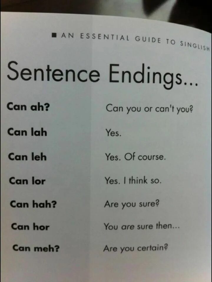 Guiding sentences. Синглиш. Синглиш примеры. Sentence Endings. Singlish to English.