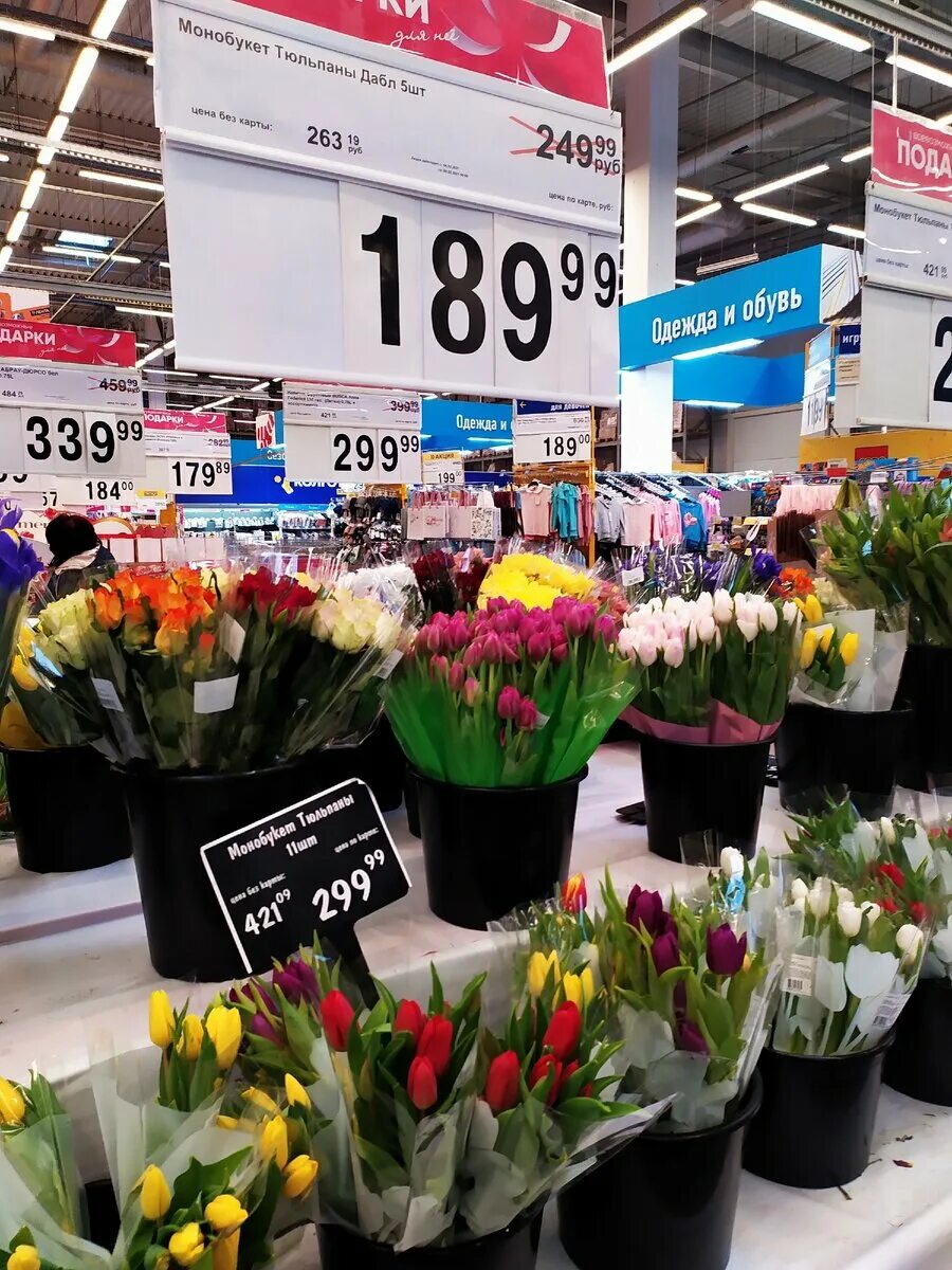 Сколько будут стоить тюльпаны в 2024. Тюльпаны с лентой. Тюльпаны в магазине лента. Самые дешевые цветы. Тюльпаны лента гипермаркет.