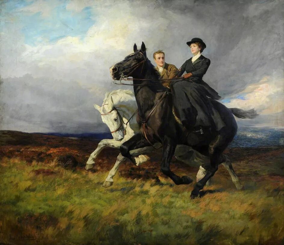 Лошади 18 века. Элизабет Кемп Уэлч художник всадники. Lucy Elizabeth Kemp Welch. Lucy Kemp-Welch. The Riders. 1911.