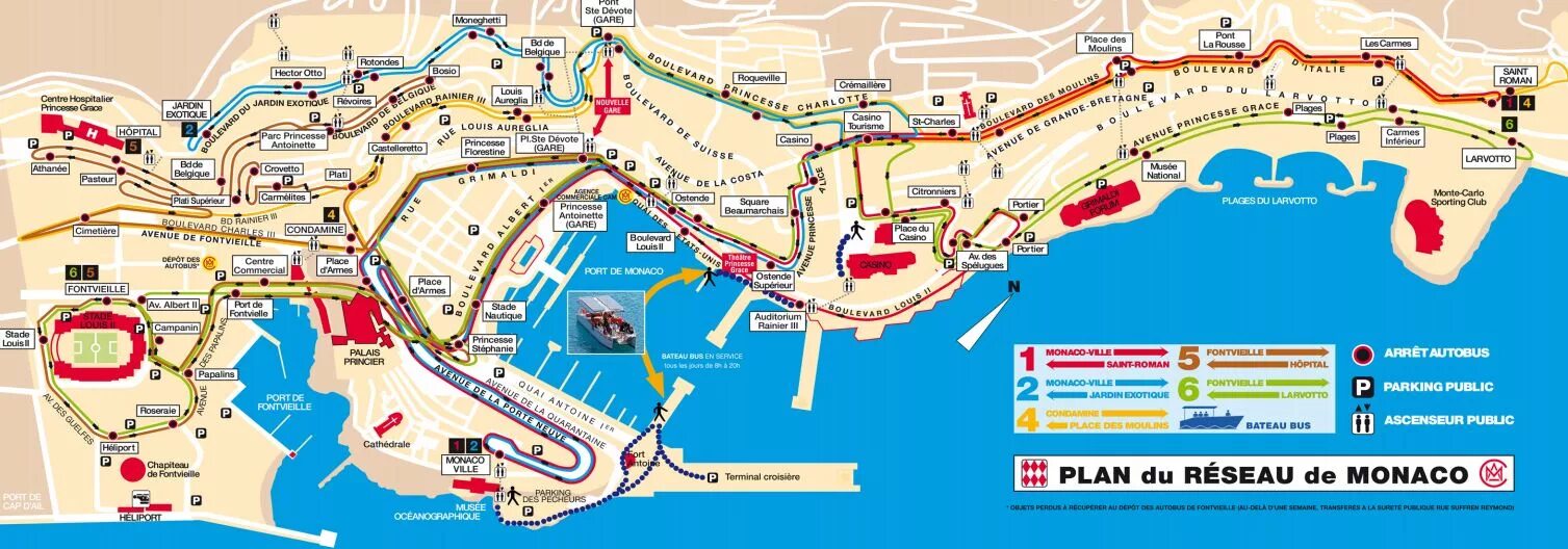 Автобусные маршруты Монако. Карта Монако с достопримечательностями. Маршрут автобуса 1 в Монако. Городской транспорт Монако. Карта автопарк