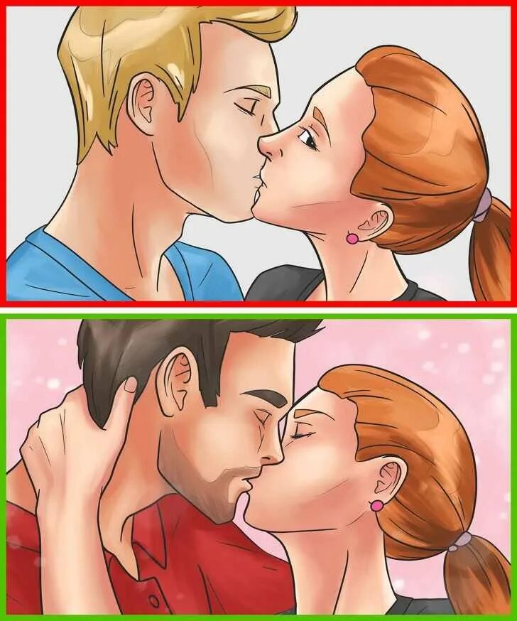 Как правильно целоваться. Как научиться целоваться с парнем. Первый поцелуй. Как научиться целоваться в губы.