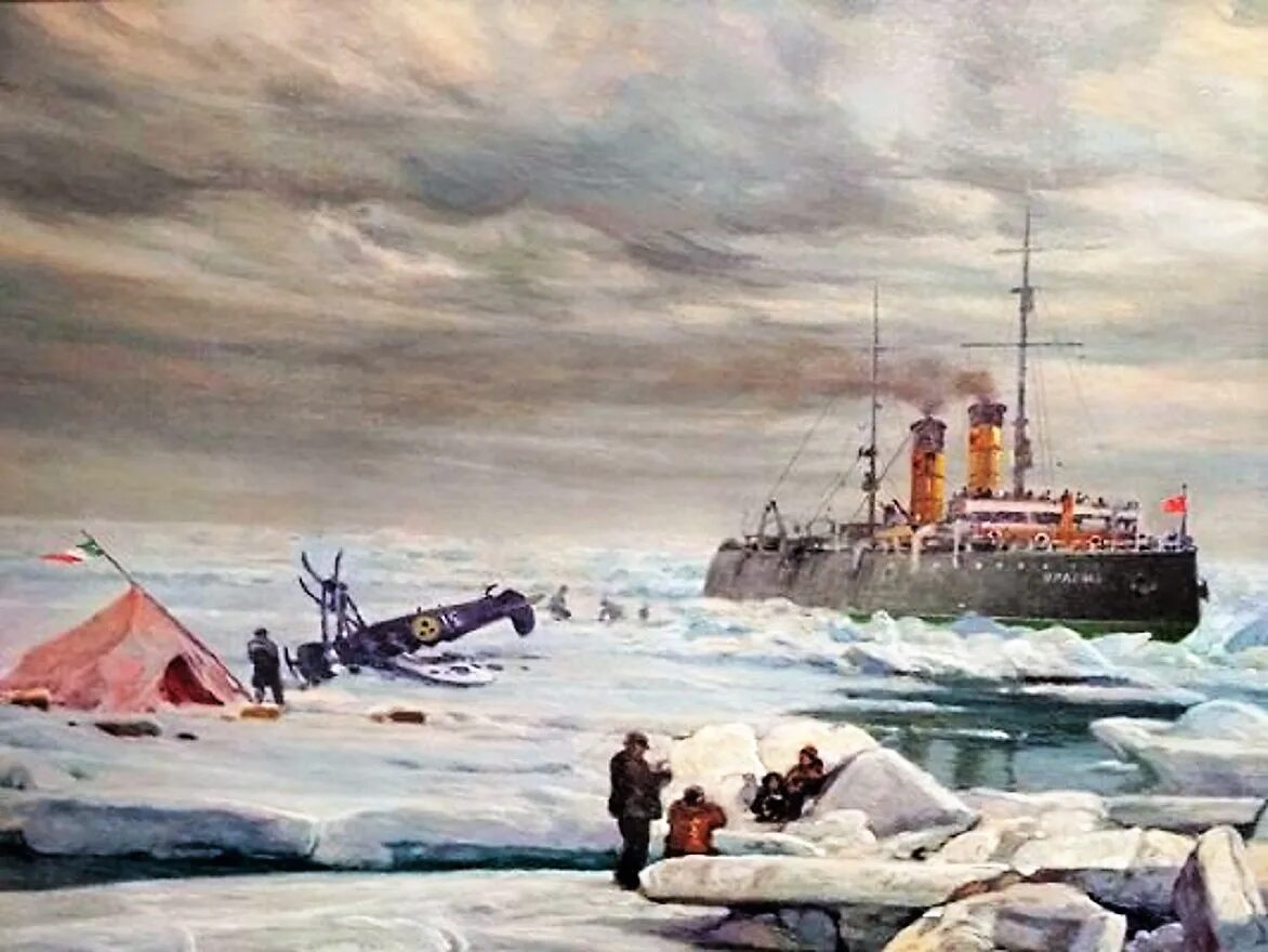 Спасение экспедиции Нобиле ледоколом Красин. Красин (ледокол, 1916). Ледокол Красин спасает экспедицию Нобиле. В 1928 ледокол спас итальянскую экспедицию