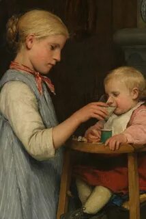 The sunday school walk by albert anker