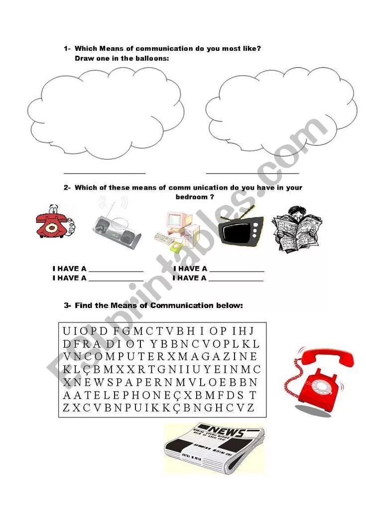 Means of communication are. Means of communication. communication worksheets. ways of communication worksheets. means of communication exercises.