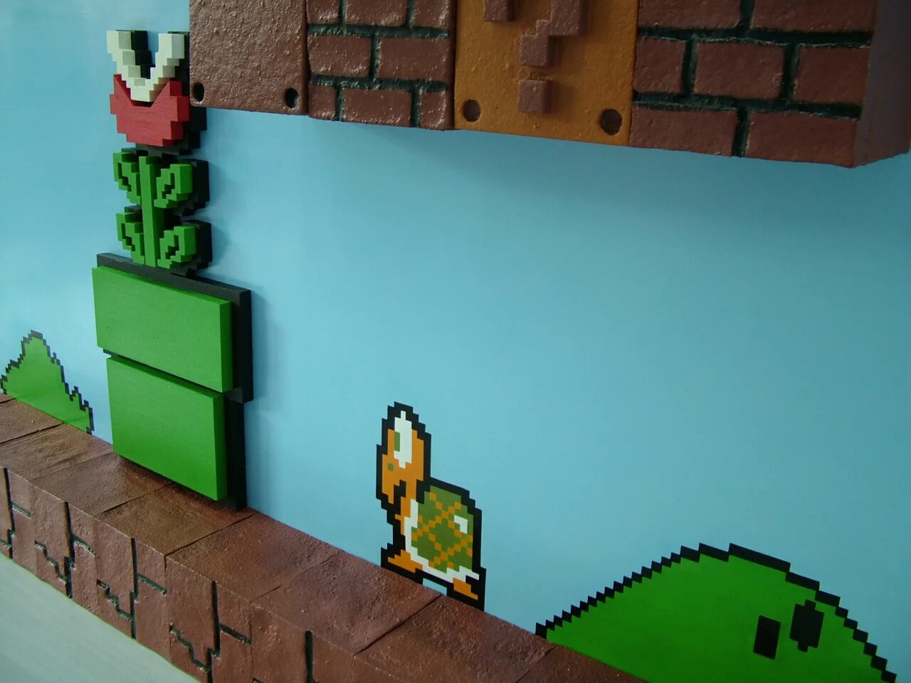 Mario bros theme. 3 Д Марио на стене. Тагил Марио на доме. Bardage Mural 3d.