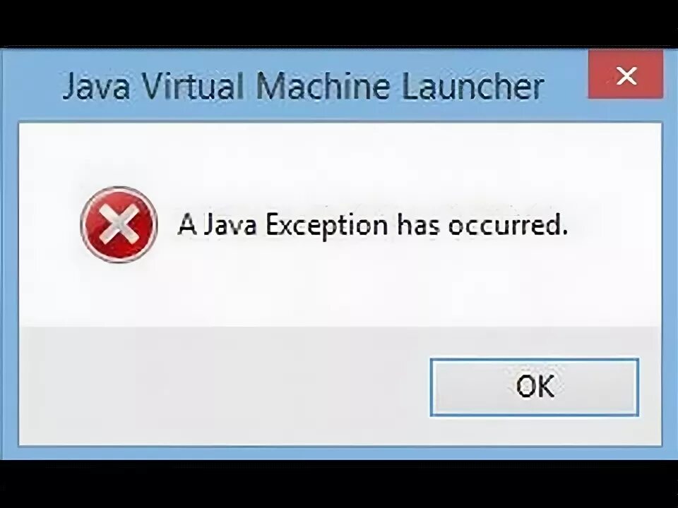 A java error has occurred