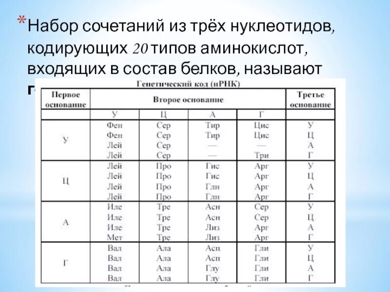 Генетический код триплет нуклеотидов. Генетический код. Аминокислоты в генетическом коде. Аминокислоты генетический код. Кодируемые аминокислоты.