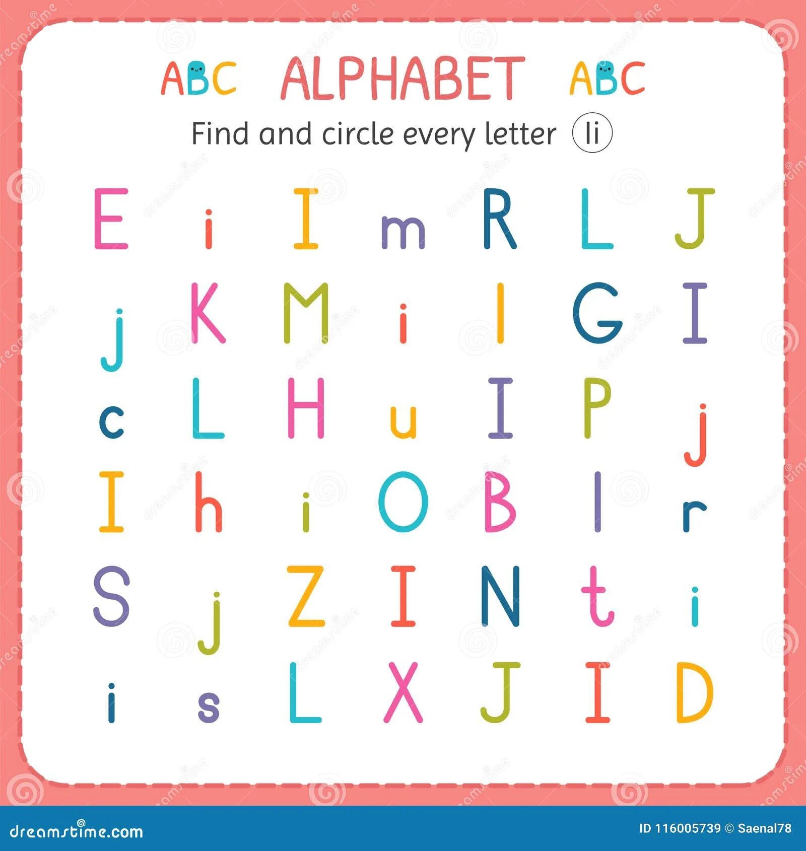 Find and circle. Find letter i. find and circle letter i. find letter ii. find letter i worksheet.