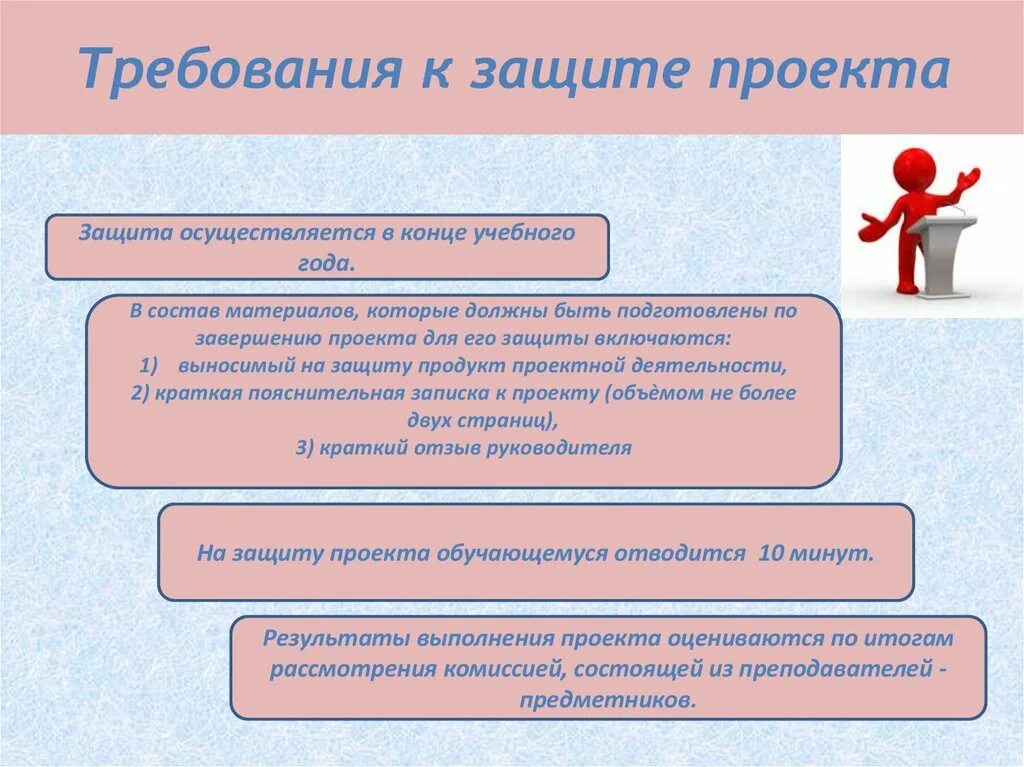 Примеры презентация для защиты проекта 9. Презентация для защиты проекта. Рекомендации к защите проекта. Требования к защите проекта. Подготовка к публичной защите проекта.