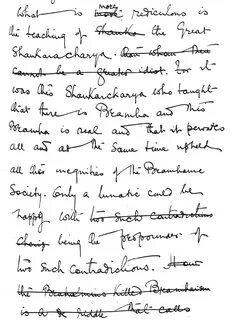 Sample of BR Ambedkar's handwriting from the Riddles in Hinduism manus...
