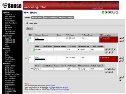 Pfsense install