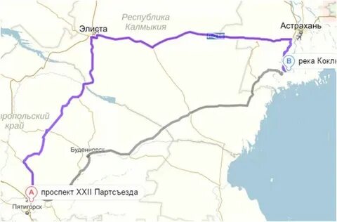 Карта элисты маршрут