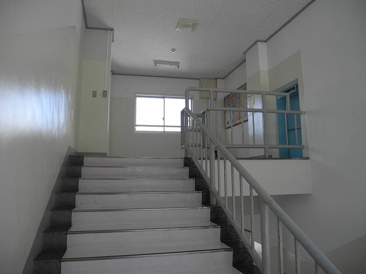 В школе втором этаже. Лестница в больнице. Лестница в школе. Ступеньки в больнице. Лестничный пролет в школе.