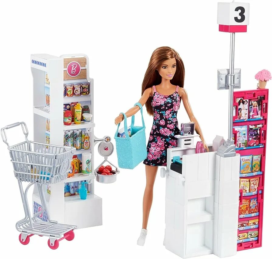 Включи заказывать игрушки. Набор игровой Barbie супермаркет frp01. Куклы Барби детмир. Куклы Барби плейсет. Недорогие куклы Барби.