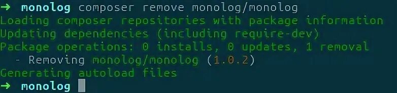 Composer remove. Composer remove