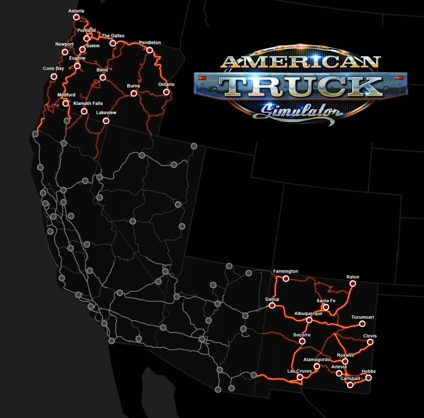 American Truck Simulator Colorado карта. American Truck Simulator карта всех Штатов. Американ трак симулятор 2 карта. Карта American Truck Simulator со всеми ДЛС.